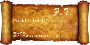 Peitli Teréz névjegykártya